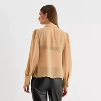 Worthington Womens Long Sleeve Blouse