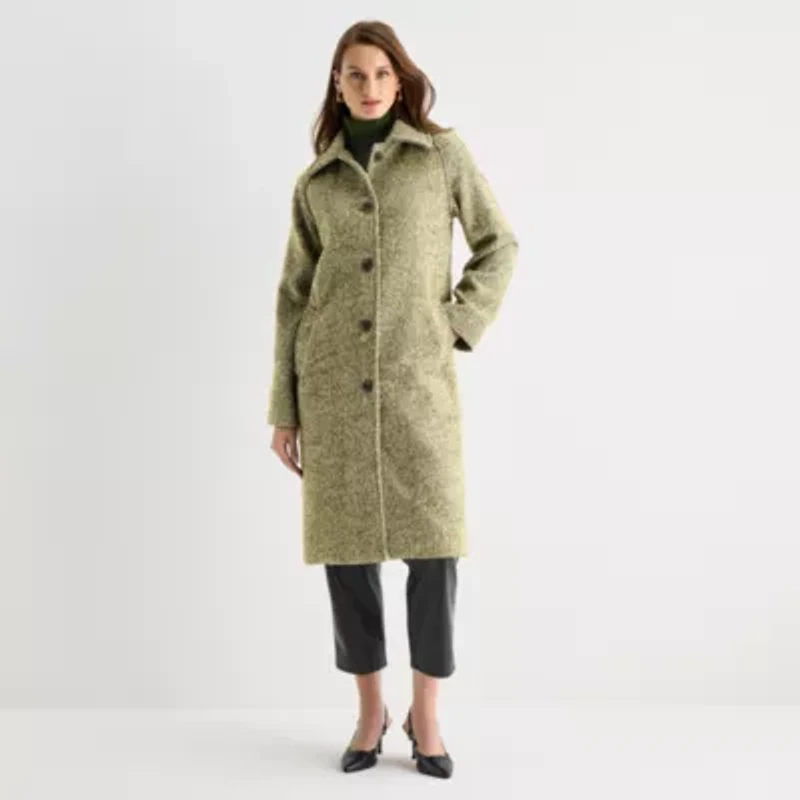 Worthington Womens Heavyweight Topcoat Coat