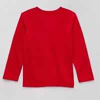 Okie Dokie Toddler & Little Boys Crew Neck Long Sleeve Regular Fit Graphic T-Shirt