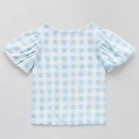 Okie Dokie Girls Crew Neck Short Sleeve Graphic T-Shirt