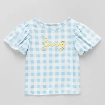 Okie Dokie Girls Crew Neck Short Sleeve Graphic T-Shirt