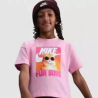 Nike Big Kid Girls Crew Neck Short Sleeve Regular Fit Graphic T-Shirt