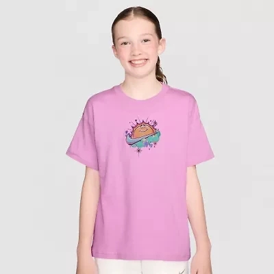 Nike Big Kid Girls Crew Neck Short Sleeve Regular Fit Graphic T-Shirt