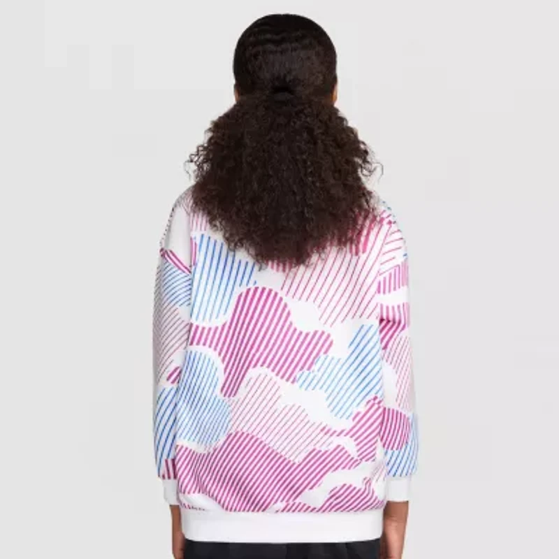 Nike Club Big Kid Girls Crew Neck Fleece Long Sleeve Sweatshirt