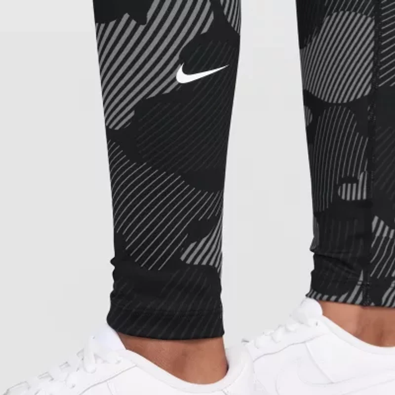 Nike Dri-Fit One Big Kid Girls High Rise Knit Active Skinny Full Length Leggings