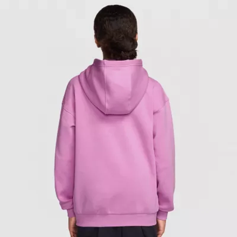 Nike Club Big Kid Girls Long Sleeve Fleece Zipper Active Hoodie