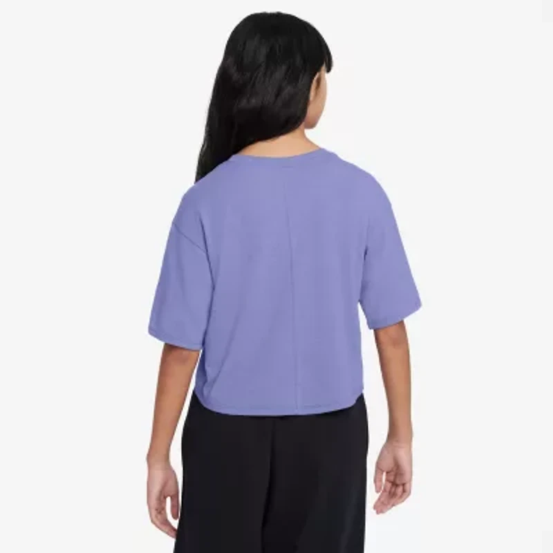 Nike One Big Kid Girls Crew Neck Short Sleeve Active T-Shirt