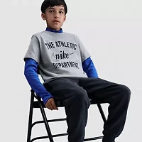 Nike Big Kid Unisex Crew Neck Short Sleeve Regular Fit Graphic T-Shirt