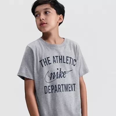 Nike Big Kid Unisex Crew Neck Short Sleeve Regular Fit Graphic T-Shirt