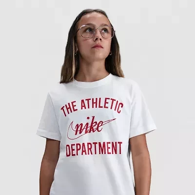 Nike Big Kid Unisex Crew Neck Short Sleeve Regular Fit Graphic T-Shirt