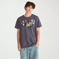 AEROPOSTALE Mens Crew Neck Short Sleeve Regular Fit Spongebob Graphic T-Shirt