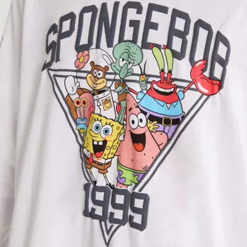 AEROPOSTALE Mens Crew Neck Long Sleeve Regular Fit Spongebob Graphic T-Shirt