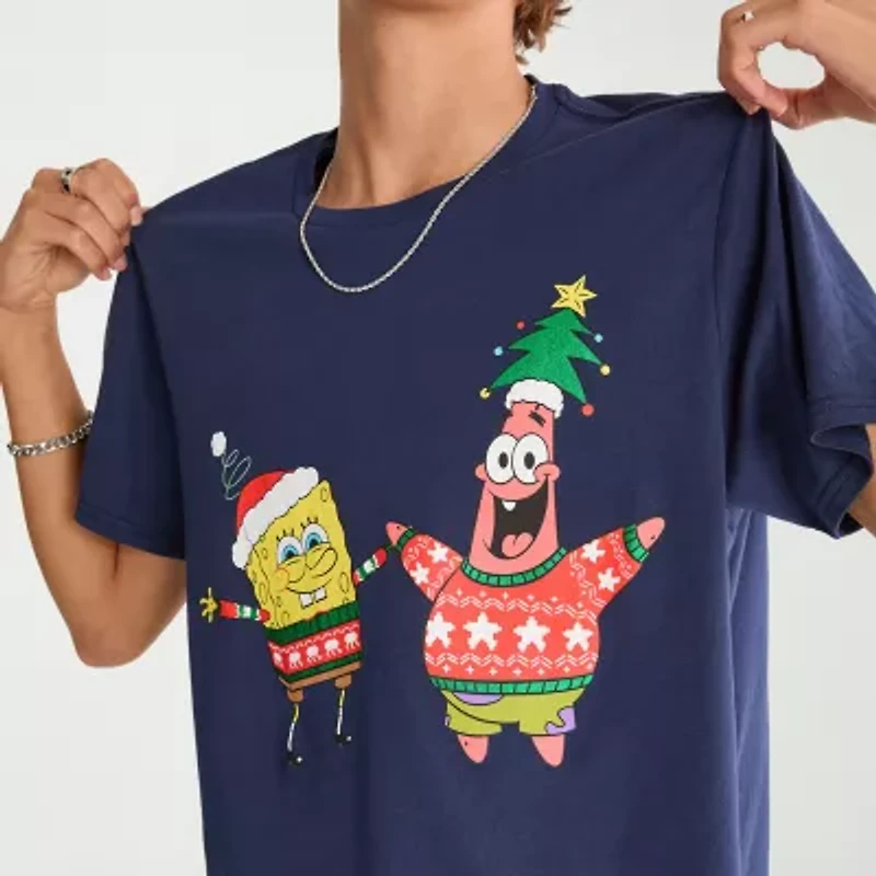 AEROPOSTALE Mens Crew Neck Short Sleeve Spongebob Graphic T-Shirt