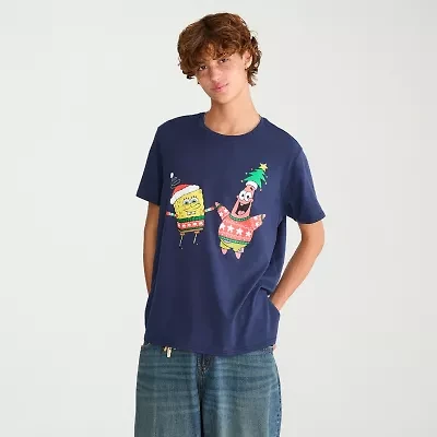 AEROPOSTALE Mens Crew Neck Short Sleeve Spongebob Graphic T-Shirt