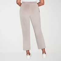 Alfred Dunner Calm Luxe Womens Straight Lounge Pant