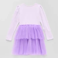 Disney Collection Little & Big Kid Girls Long Sleeve Stitch Tutu Dress