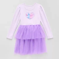 Disney Collection Little & Big Kid Girls Long Sleeve Stitch Tutu Dress