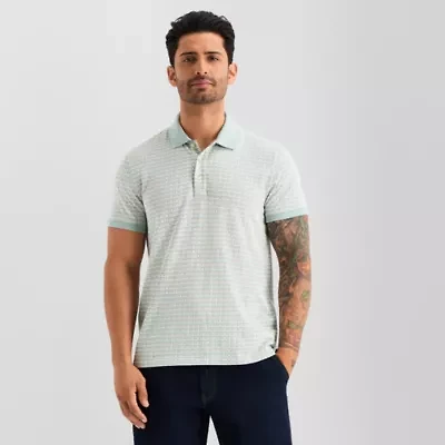 mutual weave Mens Regular Fit Short Sleeve Polo Shirt