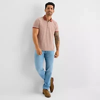 mutual weave Mens Regular Fit Short Sleeve Polo Shirt