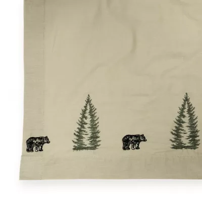 Donna Sharp Bear Creek Embroidered Tailored King Cotton 18" Bed Skirt