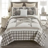 Donna Sharp Smoky Star Queen Pieced Cotton 3-pc. Quilt Set
