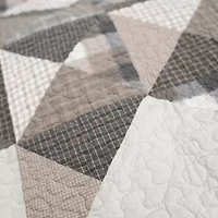 Donna Sharp Smoky Star Queen Pieced Cotton 3-pc. Quilt Set
