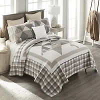 Donna Sharp Smoky Star Queen Pieced Cotton 3-pc. Quilt Set
