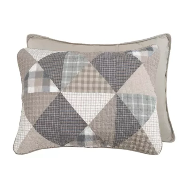 Donna Sharp Smoky Star Queen Pieced Cotton 3-pc. Quilt Set