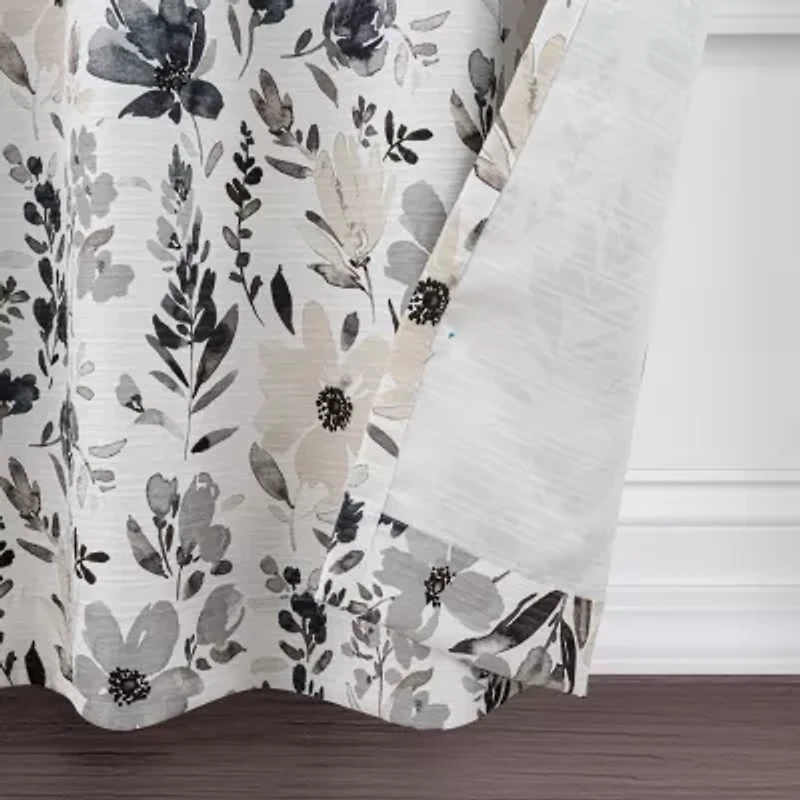 Regal Home Dimensions Floral Grommet Top Energy Saving Blackout Single Curtain Panel