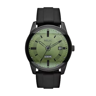 Relic By Fossil Mens Black Strap Watch Zr12227