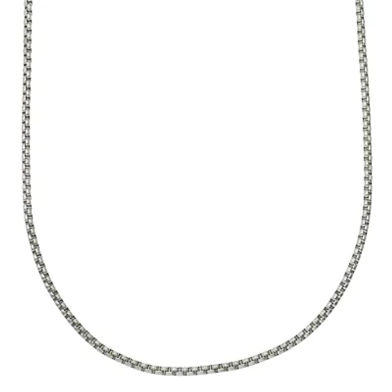 Mens Stainless Steel 24 Inch Link Chain Necklace