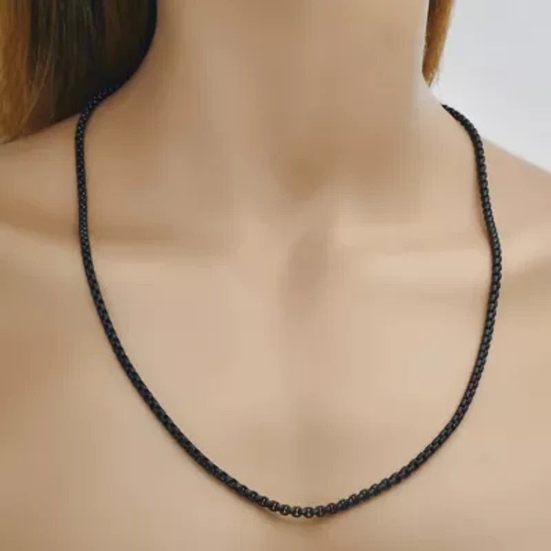 Mens Stainless Steel 24 Inch Link Chain Necklace