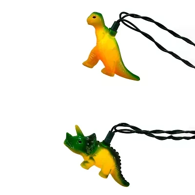 Kurt Adler Ul 10-Light T-Rex And Styracosaurus String Lights