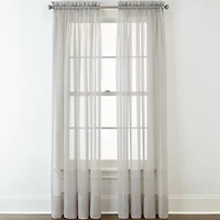 Home Expressions Rod Pocket Sheer Single Curtain Panel