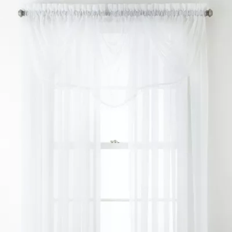 Home Expressions Rod Pocket Sheer Single Curtain Panel