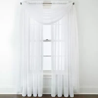 Home Expressions Rod Pocket Sheer Single Curtain Panel
