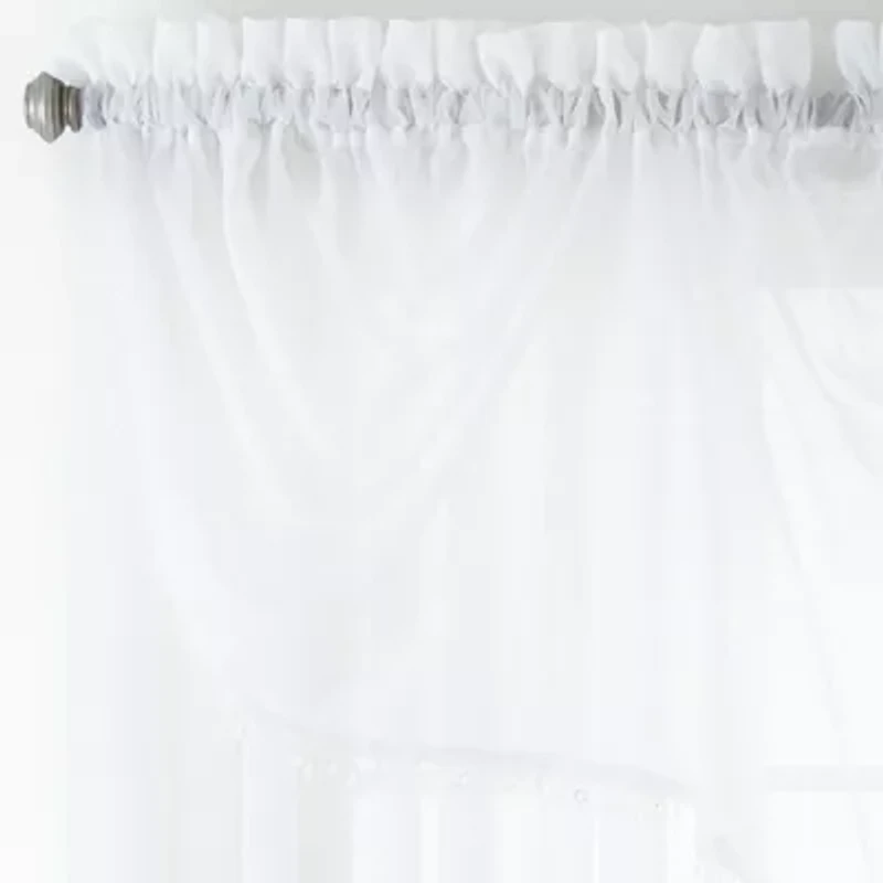 Home Expressions Rod Pocket Sheer Single Curtain Panel