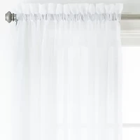 Home Expressions Rod Pocket Sheer Single Curtain Panel