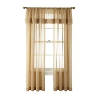 Home Expressions Crushed Voile Rod Pocket Sheer Single Curtain Panel
