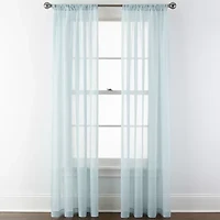 Home Expressions Crushed Voile Rod Pocket Sheer Single Curtain Panel