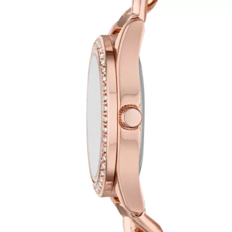 Mixit Womens Crystal Accent Rose Goldtone 5-pc. Watch Boxed Set Fmdjset300