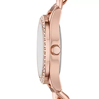 Mixit Womens Crystal Accent Rose Goldtone 5-pc. Watch Boxed Set Fmdjset300