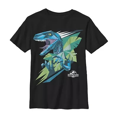 Little & Big Kid Boys Crew Neck Short Sleeve Regular Fit Jurassic World Graphic T-Shirt