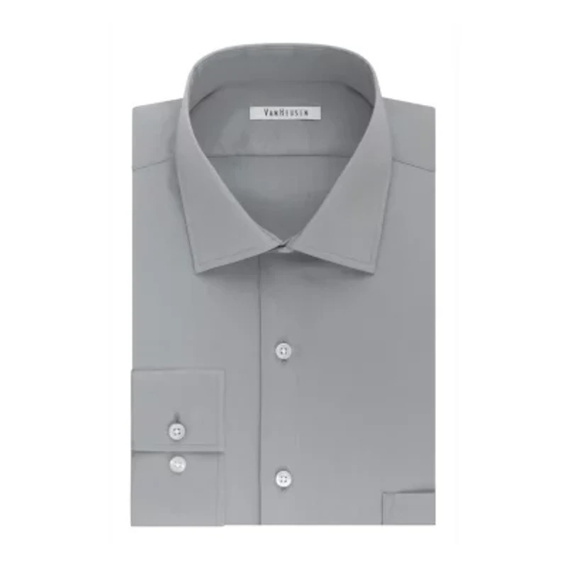 Van Heusen Mens Regular Fit Wrinkle Free Long Sleeve Dress Shirt