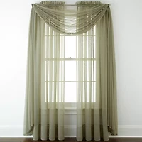 Home Expressions Rod Pocket Sheer Single Curtain Panel