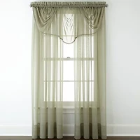 Home Expressions Rod Pocket Sheer Single Curtain Panel