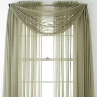 Home Expressions Rod Pocket Sheer Single Curtain Panel