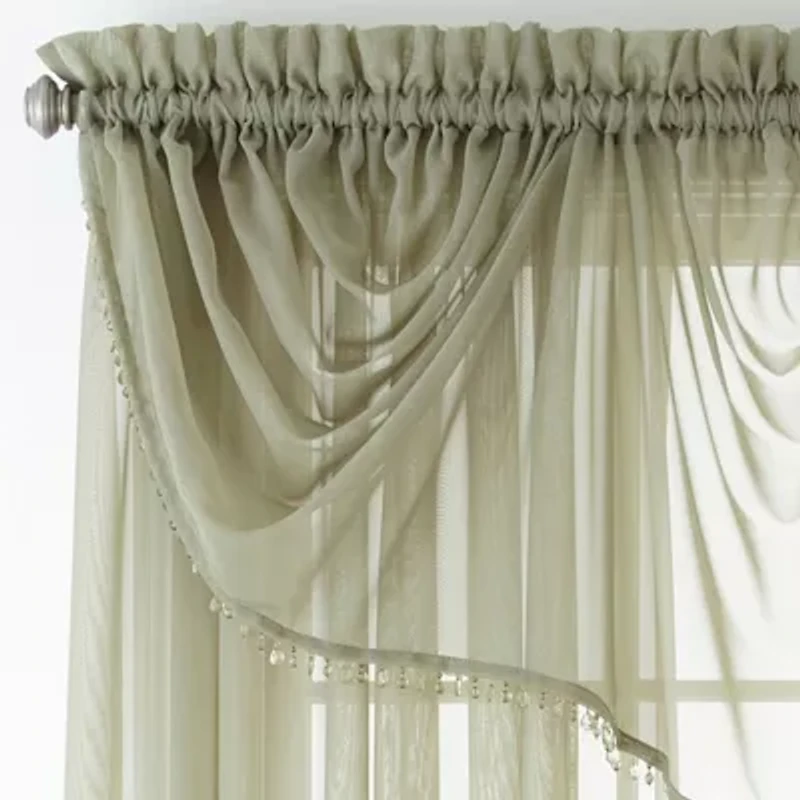 Home Expressions Rod Pocket Sheer Single Curtain Panel