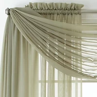 Home Expressions Rod Pocket Sheer Single Curtain Panel