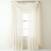 Home Expressions Rod Pocket Sheer Single Curtain Panel